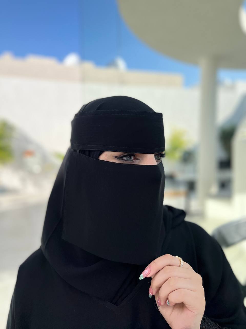 نقاب ركن الحجاب – نقاب بدون مقوى (خيارات بتصميم صغير وطويل)