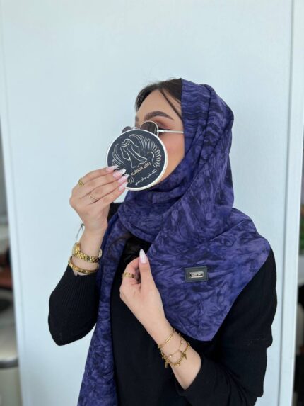 طرحة كحلي مموج